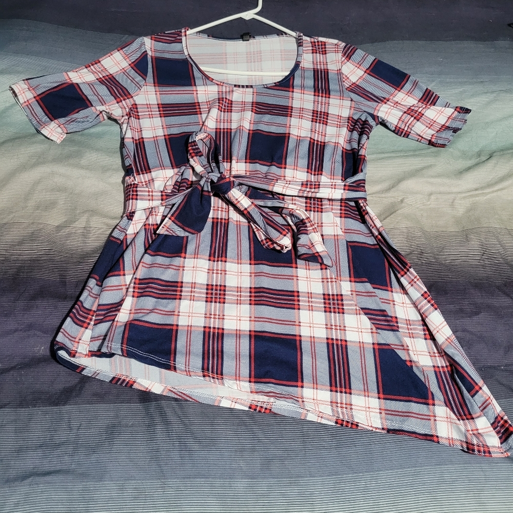 Plaid Angled Shirt